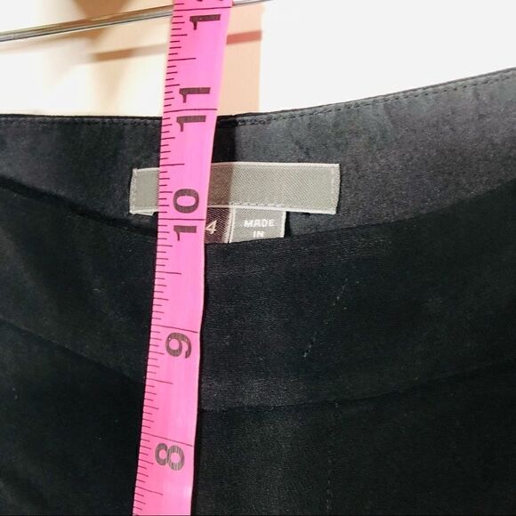 Vince Black Wide Leg Tuxedo Pants Silky Lined Side Seam Hem - Picture 7 of 14